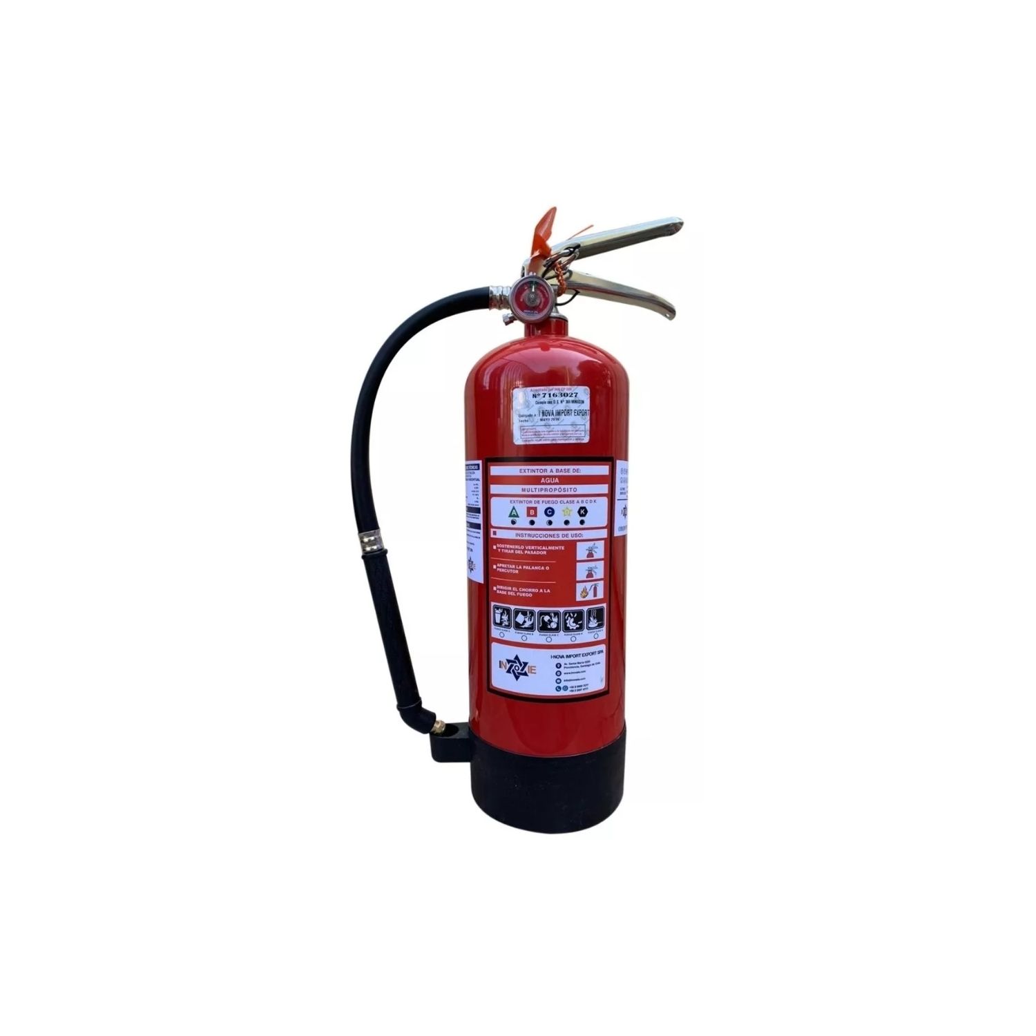 Extintor Profesional Cold Fire De 9L Para Fuego Abcdk, Ds44 - Imagen 2